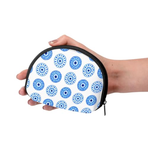 Portable Coin Purse Mandala Evil Eye Mini Zippered Money Pouch Card Holder3