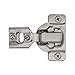 Amerock | Concealed Cabinet Hinge | 1/2 inch (13 mm) Overlay Hinge | Nickel | 2 Pack | Self-Closing Hinge | Cabinet Door Hinge