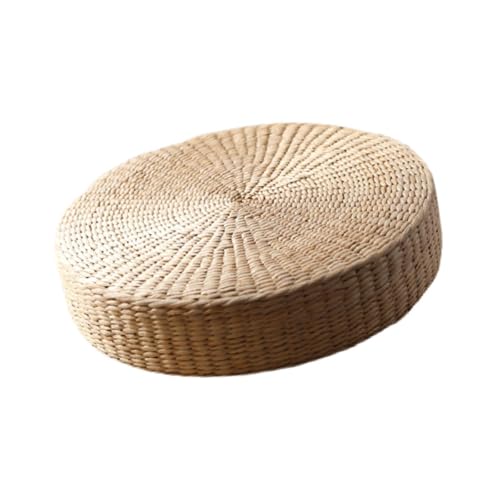 LOVIVER Rattan-Bodenkissen, Japanischer Stil, Tatami-Sitzkissen Rund,...