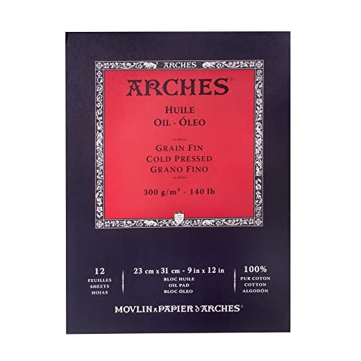 ARCHES Papel de óleo, algodón, Blanco, 23 x 31 cm