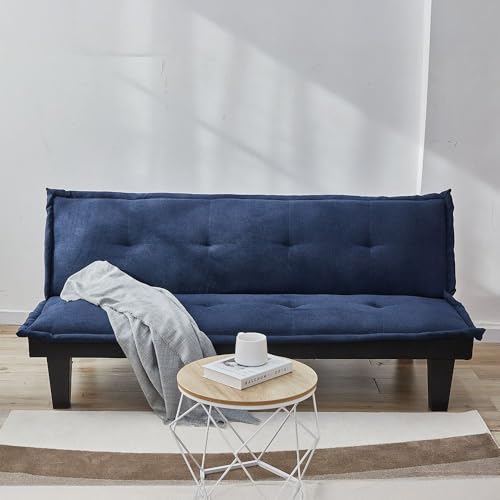Danube Home V2 Manolo Fabric Sofabed | Convertible Sleeping Sofa Bed | Comfortable Living Room Furniture L165xW80xH73cm - Blue
