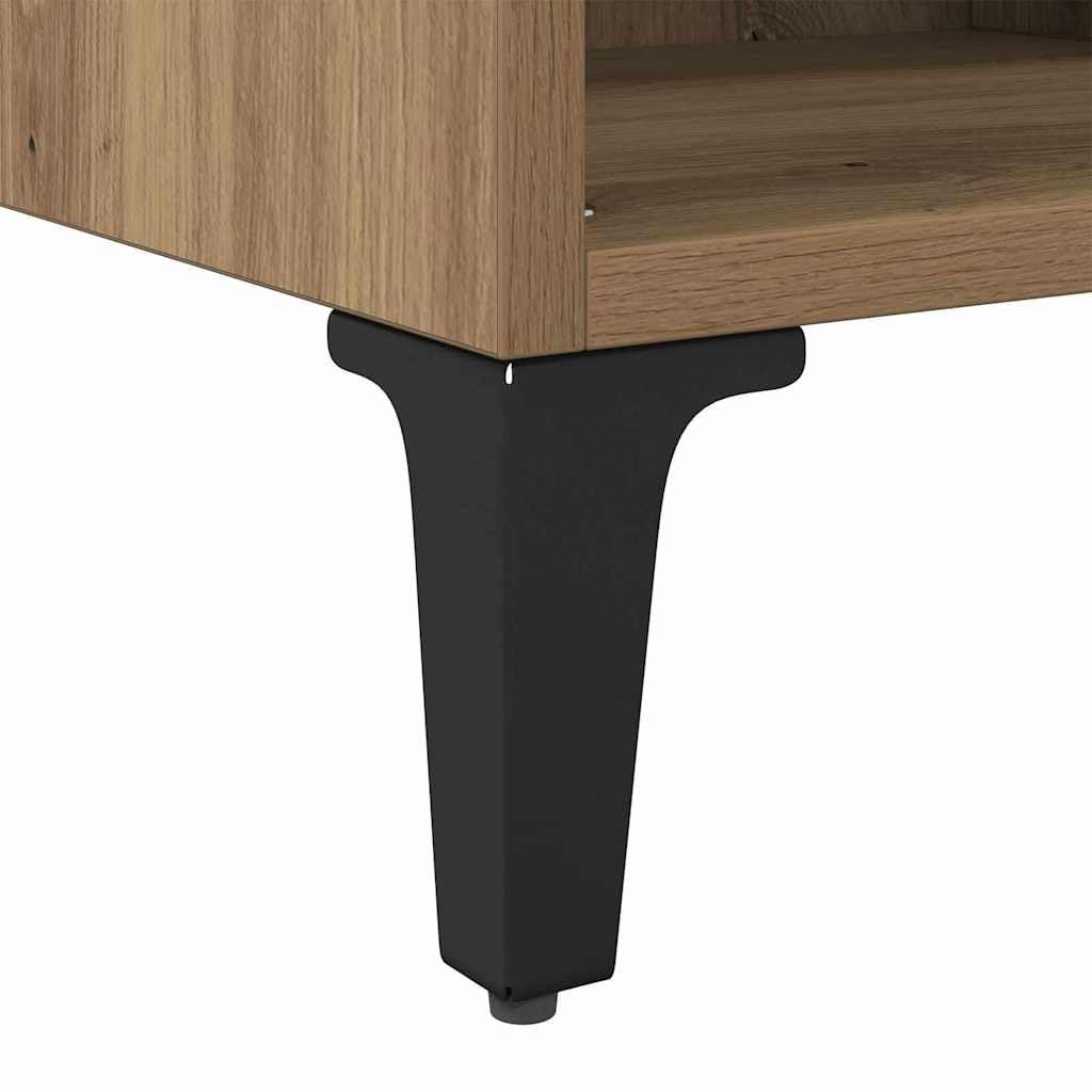Zestaw szafek pod telewizor brązowy, 69,5 x 30 x 50 cm, materiał drewnopochodny, montowany na ścianie, z regałem, do salonu, rustykalny wygląd, oszczędność miejsca, uniwersalny stojak na