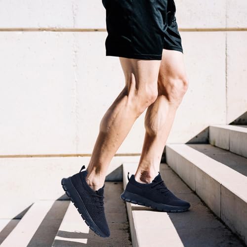Image of Mens Running Shoes Slip On Tennis Walking Sneakers Workout Athletic Lightweight Casual Sport Shoes