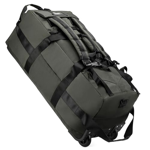 1PC Duffle Bag with Wheels 90L Foldable Non Slip Rolling Duffle Bag with Hidden Straps Large Capacity for Travel Women Men.