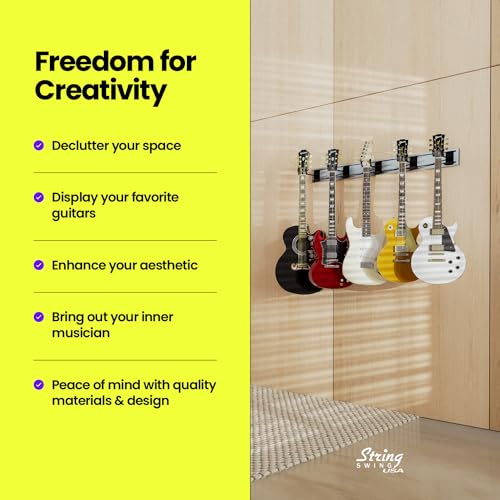 STRING 5 INSTRUMENT HANGER SYSTEM SILVER SLATWALL - Thumbnail 6