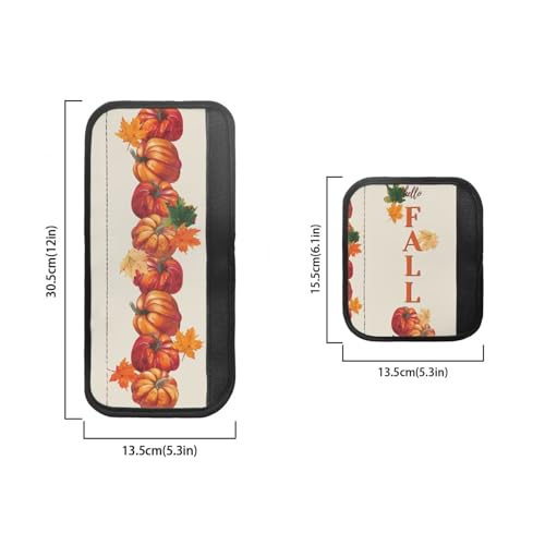 Image of Fall Pumpkin Fridge Handle Covers Set of 6 Washable Kitchen Appliances Gloves Anti-Static Refrigerator Handle Protector Microwave Oven Dishwasher Handle Protector Thanksgiving Decor