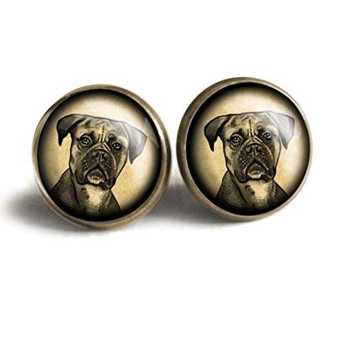 Boxer Dog Stud Earrings Handmade Products