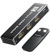 avedio links HDMI 2.1 Switch 4K@120Hz with Remote, 8K@60Hz Bi-Directional HDMI Switcher, Aluminum...