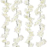 Sunm Boutique Artificial Cherry Blossom Wall Hanging Vine Silk Flower Garland Wedding Party Home...