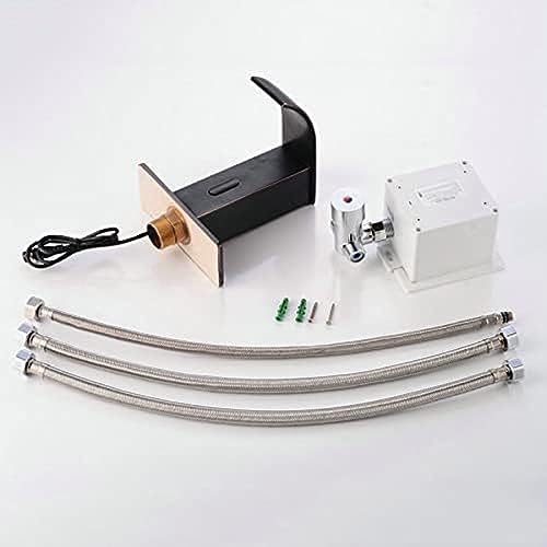 Mitigeur cascade automatique noir mat de qualité supérieure pour vasque