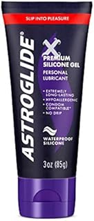 Astroglide X, premium waterproof Silicone Gel Personal Lubricant, 3 Oz