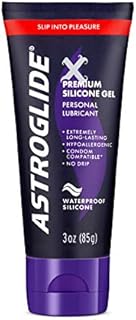 Astroglide X, premium waterproof Silicone Gel Personal Lubricant, 3 Oz