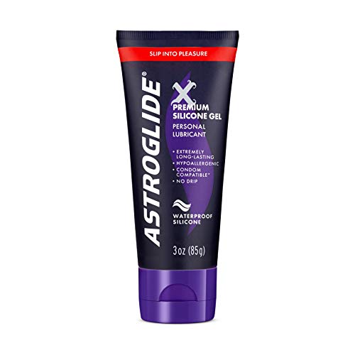 Astroglide X, Premium Waterproof Silicone Gel Personal Lubricant, 3 oz