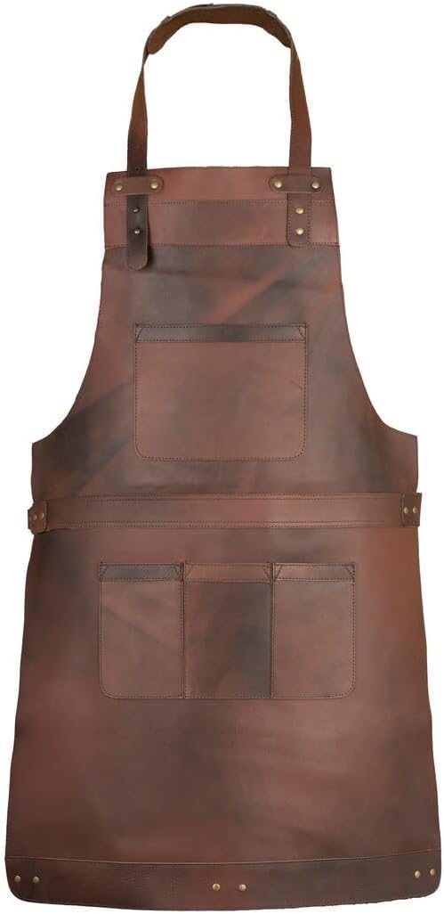 Apron for Women & Men-Adjustable Cooking Apron with Pockets – Stylish-Lightweight-BBQ-Chef Use -Christmas Gift