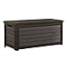 Produktbild Ondis24 Keter Kissenbox Brushed Wood Box 630L, Sitztruhe 2 Personen, XXL Gartenbox gebürstete Holzoptik, Auflagenbox Kissentruhe regensicher, Garten Sitzbank