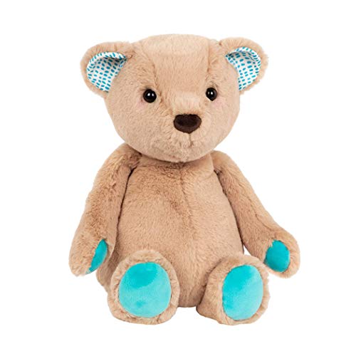 B. toys- B. softies-12" Plush Bear- Soft & Cuddly Plush Teddy Bear – Huggable Stuffed Animal Bear Toy – Washable – Newborns, Toddlers, Kids- Happy Hues-Cara-Mellow Bear- 0 Months +