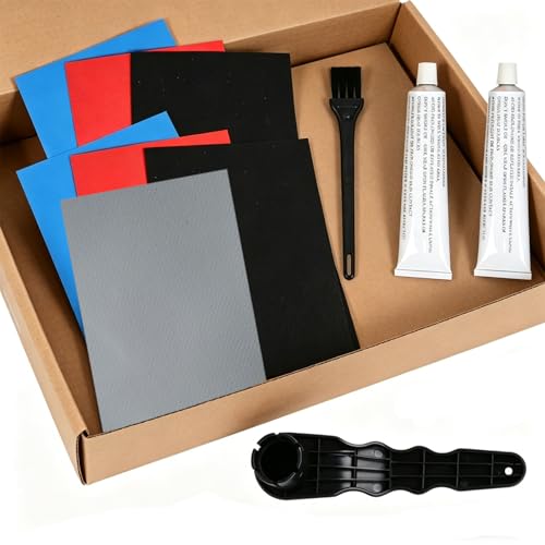 Moling SUP Repair Kit PVC Patch Set Schlauchboote Reparatur-Set Kleber Flickzeug für Aufblasbare Boote Stand Up Paddle Board Kajak Pool Luftmatratze (Set 1)