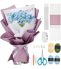 Fopytu Kit De Crochet Pour Débutants Kit De Crochet De Bouquet De Roses, Kits De Tricot De Fleurs Au Crochet Avec Tutoriels Vidéo étape Par étape, Cadeaux D'anniversaire