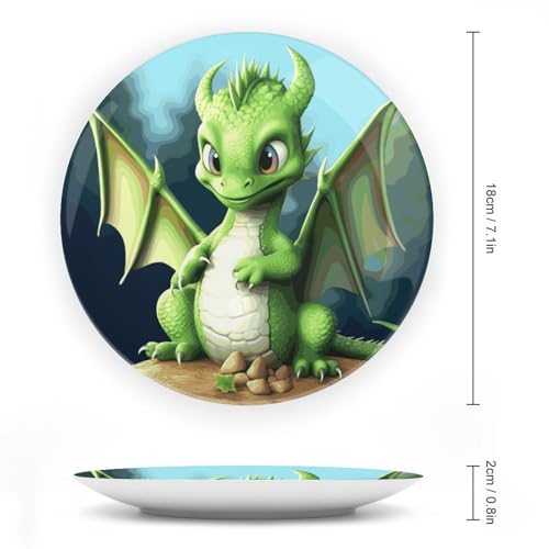 Plato decorativo de porcelana Bone China Dragon 7 pulgadas miniatura 2