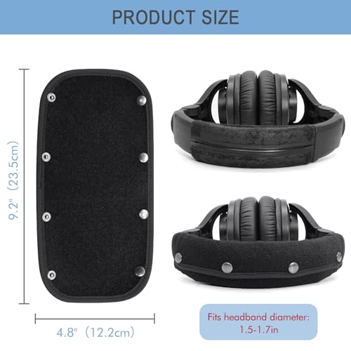 Funda protectora para diadema GEVO para Sennheiser HD280 / HD 280 Pro - Negra, también compatible con HD300 / HD300 Pro / HMD280 Pro / HMD281 Pro, sin descamación de cuero, instalación fácil sin herramientas miniatura 5