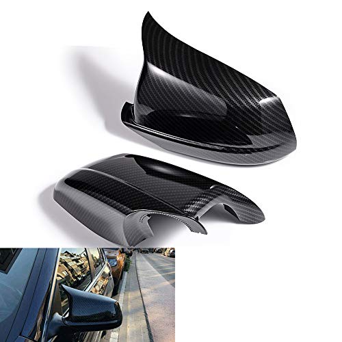 Astra Depot 2X Door Wing Rearview Side Mirror Cover Cap Compatible with 2011-2013 BMW F10 5-Series Sedan Pre-LCI (Carbon Fiber)