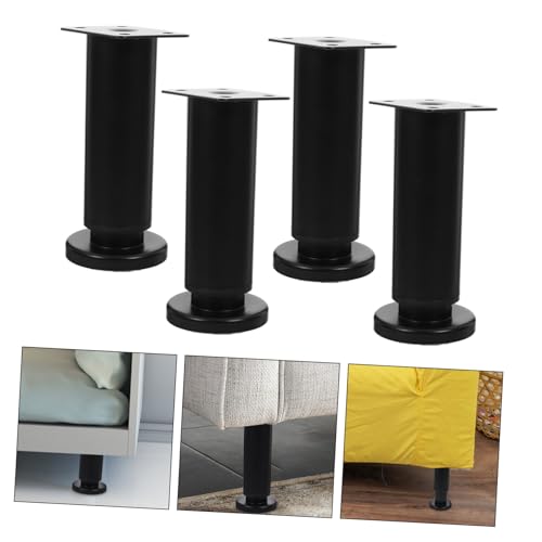 Patas ajustables para muebles negras soporte resistente de mesa sofá y armarios estables 5