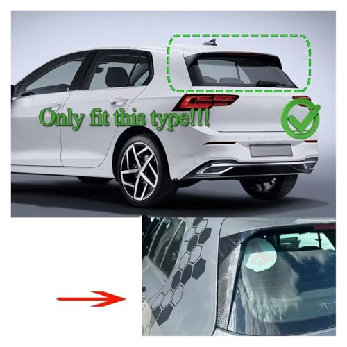 Spoiler de lunette arrière Golf 8 style carbone : aérodynamisme MK8