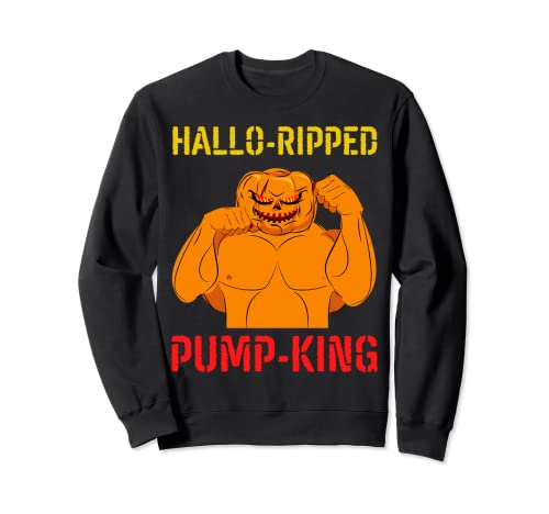 Halloween-Gains Hallow Ripped Pump King Fit Starker Sweatshirt