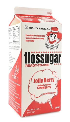 Flossugar Jolly Berry algodón dulce sabor fresa 3.25 lb miniatura 1