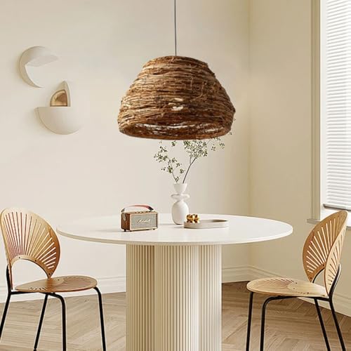 Suspensions bohèmes en rotin de 40 cm pour illuminer un îlot