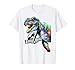 Jurassic World Colorful Neon T-Rex Portrait Maglietta