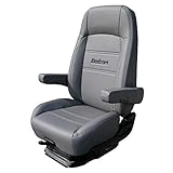 Bostrom Pro Ride Low-Profile High Back Seat With Armrests - Grey Ultra-Leather