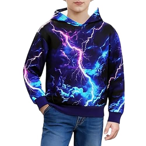 Sweat à capuche graphique garçon en tissu doux couvrant taille évolutive