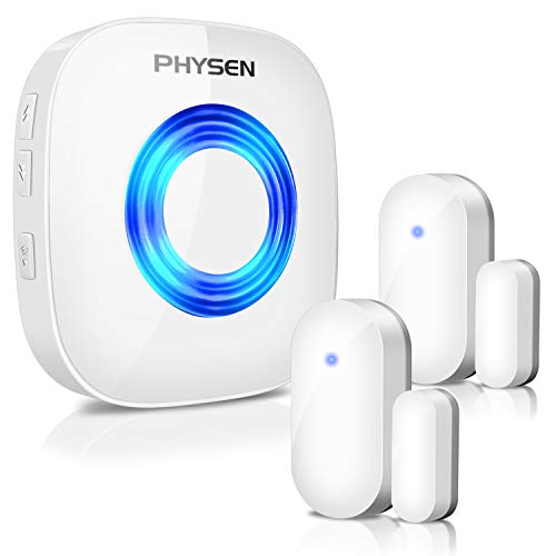 Physen Wireless Door/Window Sensor Chime kit with 2 Magnetic Door Sensors and 1