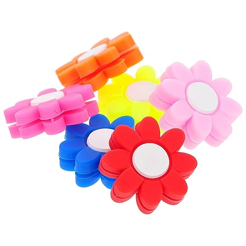 Outanaya 6Pcs Flower Tennis Racket Dampener Shock Absorbing Tool for Reduced Vibration Easy to Install Design for Enhanced Performance and Comfort