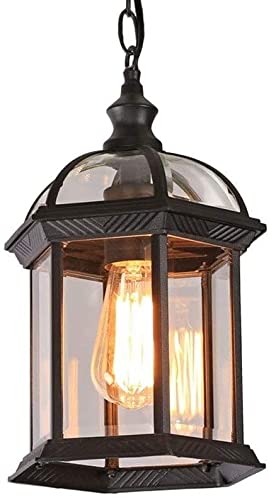 Lámpara colgante de vidrio y aluminio ideal para iluminar tu balcón exterior
