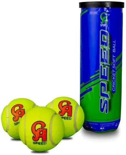 C A Plus 15K Tennis Tape Ball Soft Cricket Ball (Pack of 3) Practice/Coach Tournament Tennis Balls