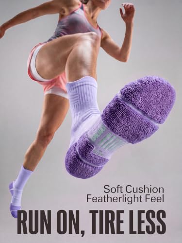 Image of Coolmax Running Socks for Women Stay Dry Cloud Cushioned Compression