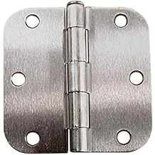Hinge Outlet Satin Nickel Interior Door Hinges 3.5 Inch with 5/8 Inch Radius, 2 Pack