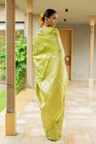 Image of Subham Saree for Woman Silk Cotton Kanjivaram | Soft Easy to Drape Daily Wear Sari with Blouse Fabric