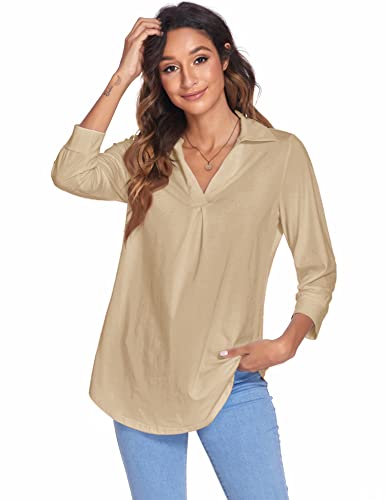 Image of Newchoice Womens 3 /4 Sleeve Shirts Business Casual Tops