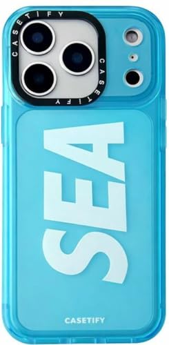 Image of for iPhone 17 Pro Max SEA Case Transparent, Grip Case Silicon Slim Fit Shock-Absorbing TPU Bumper & Anti-Yellowing Clear Protective Back Cover for iPhone 17 Pro Max (Blue,01)