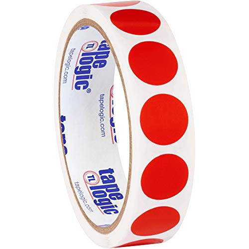Étiquettes à code couleur rouge Aviditi | Rouleau de 500 pastilles autocollantes de 1,9 cm