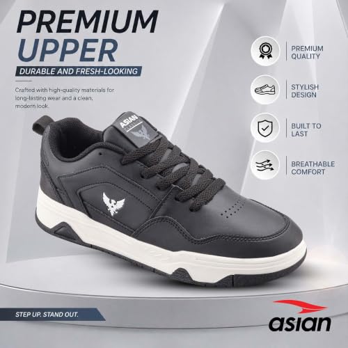 Image of ASIAN Urban-35 Men's Premium Low-Top Sneakers with Sleek Design, Dual Density Foam Comfort, Lightweight TPR Grip Sole & Stylish Fit for Gym, Training, Travel