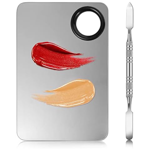 Stainless Steel Makeup Mixing Palette Set Cover