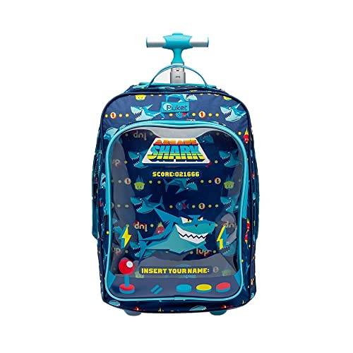 Mochila Escolar com Rodinha Tubarão Gamer - Puket