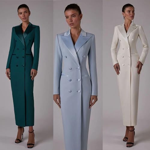 Women's Business Work Suit Dress Set Sexy Peak Lapel Slim Office Jacket Double-Breasted Fall Elegant Lady Meeting2