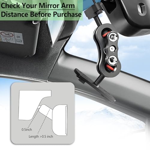 Image of Backup Camera Monitor Mounting Mount,Aluminum Rearview Mirror Camera Display Holder,Rearview Mirror Mounting Bracket,Suitable for Display Screen of Reverse Camera System(Four Claw Head