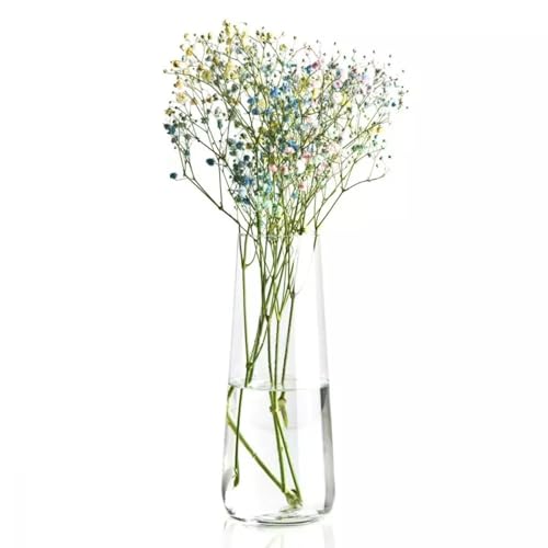 Krosno Flower Vase, 9,5 x 3,9 in, Pure Collection, Premium Quality Flower Vase, Rustic Home Decor, Modern Farmhouse, Durable Glass, Dishwasher Safe, Made in Europe