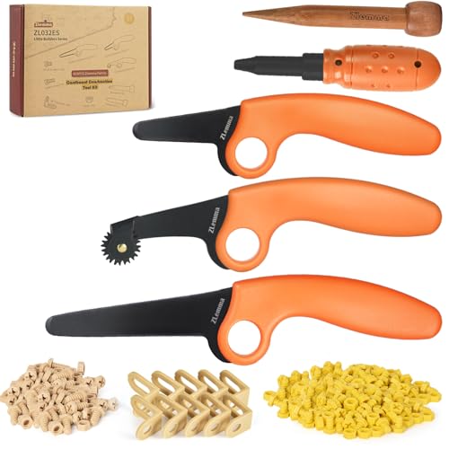 ZLemma Cardboard Construction Kit - 425 PCS Kids Building Set with Safe Serrated Cutter, Crease Roller, Screws & Nuts, STEM Upcycled Tool for DIY Cardboard Projects, Engineering & Creativity